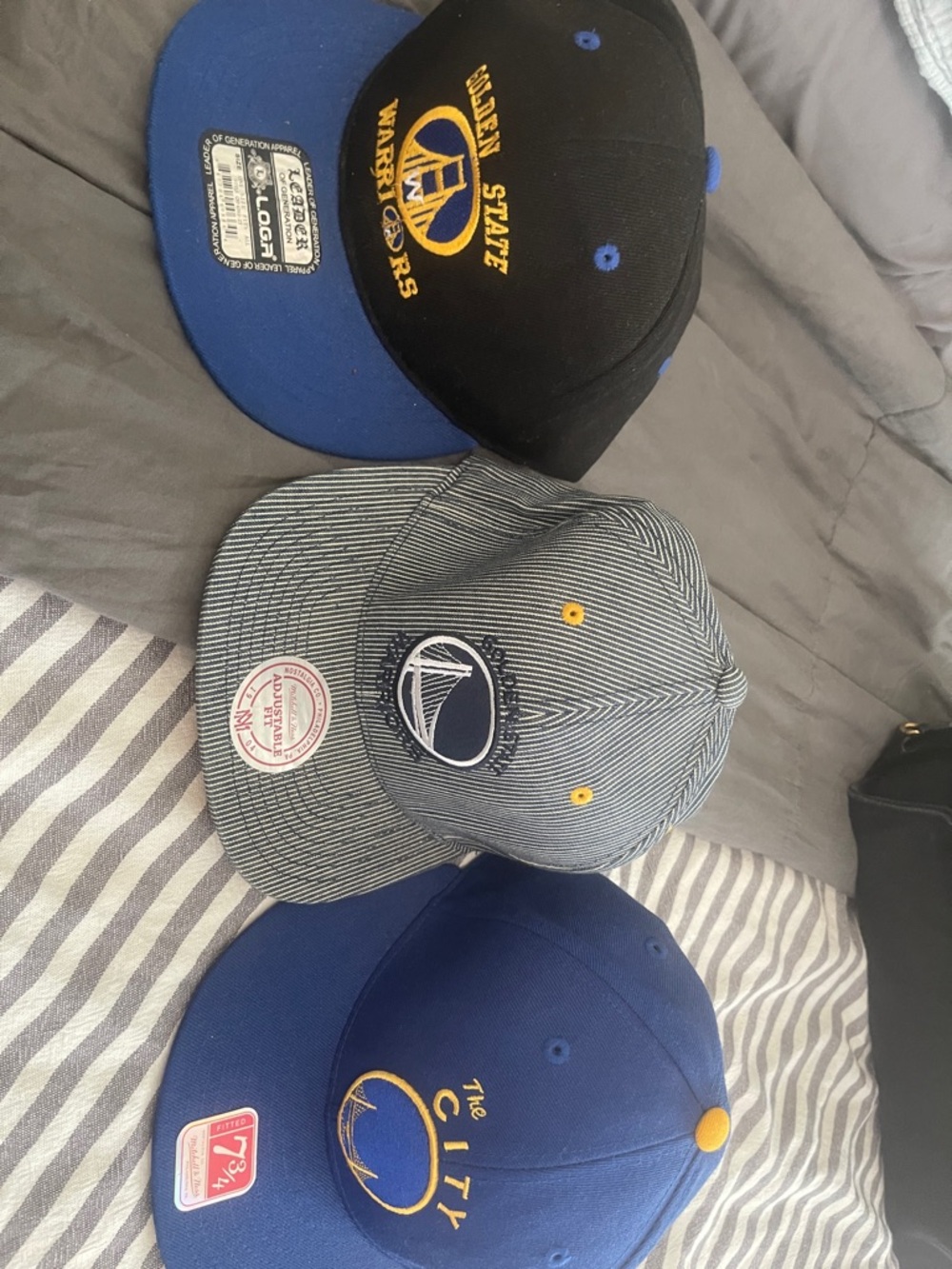 Golden State Warriors Blue and Black Snapback Hat